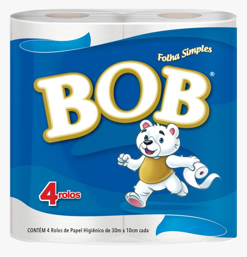 Papel Higiênico Bob Folha Simples Neutro 30m - 16x4