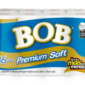 Papel Higiênico Bob Premium Soft Neutro 20m - 4x16