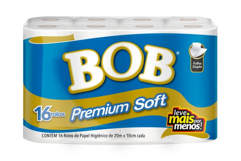 Papel Higiênico Bob Premium Soft Neutro 20m - 4x16