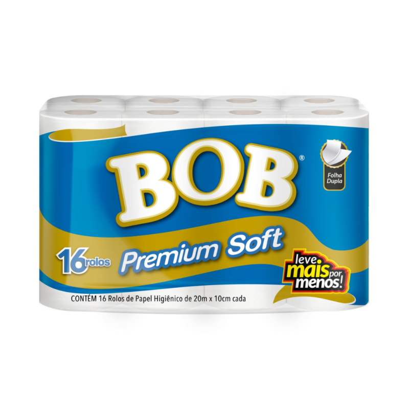 Papel Higiênico Bob Folha Simples Neutro 30m - 4x16